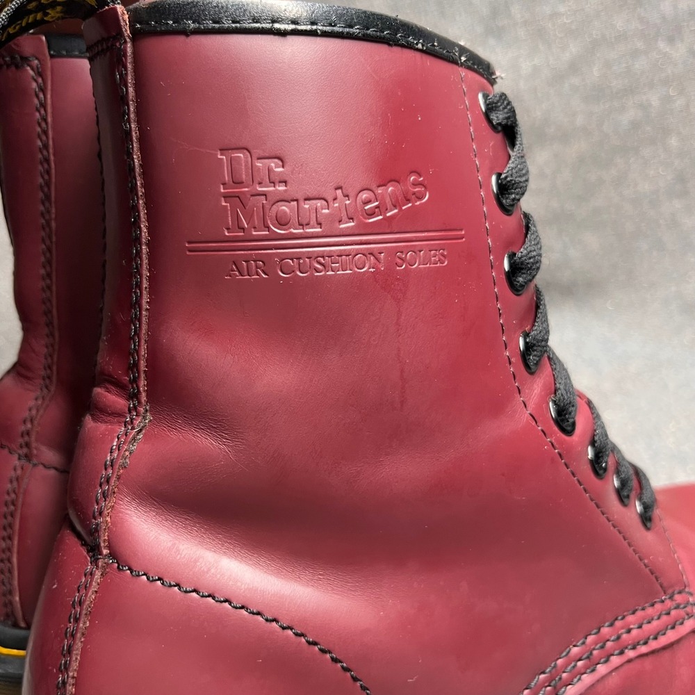 Dr Martens 1460 Cherry Red Oxblood Leather Combat‎ Boots W7 Y2K Grunge Punk Alt - Picture 5 of 9